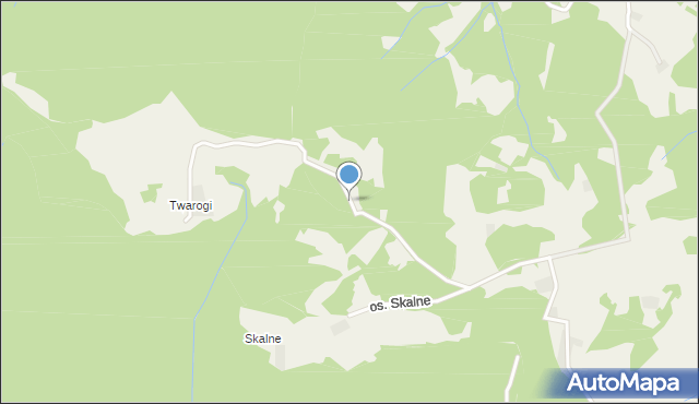 Ochotnica Dolna, Osiedle Twarogi, mapa Ochotnica Dolna