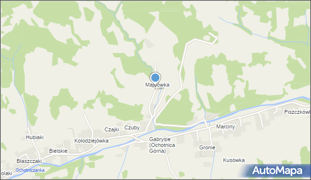 Ochotnica Górna, Osiedle Majdówka, mapa Ochotnica Górna