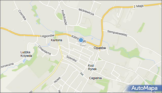 Opatów, Ostrowskiego-Cichego Bronisława, mapa Opatów