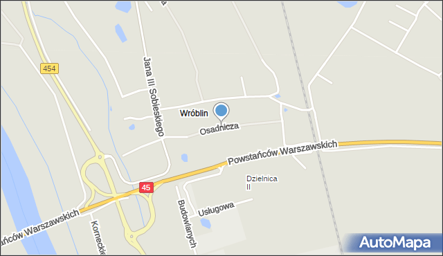 Opole, Osadnicza, mapa Opola