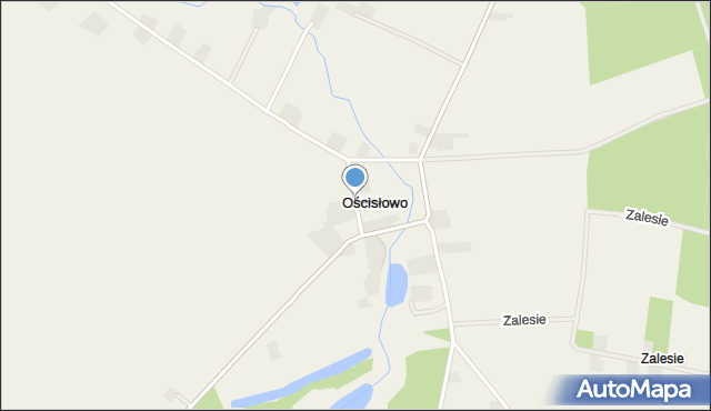 Ościsłowo gmina Wilczyn, Ościsłowo, mapa Ościsłowo gmina Wilczyn