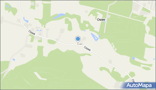 Osiek gmina Fabianki, Osiek, mapa Osiek gmina Fabianki