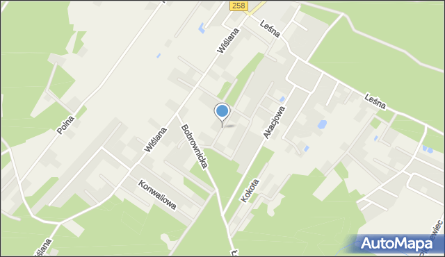 Osiek nad Wisłą, Osikowa, mapa Osiek nad Wisłą