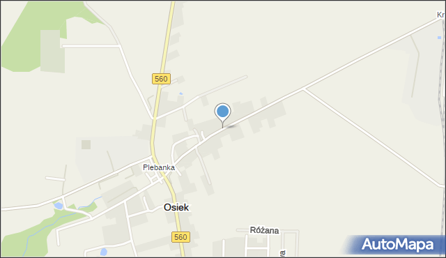 Osiek powiat brodnicki, Osiek, mapa Osiek powiat brodnicki