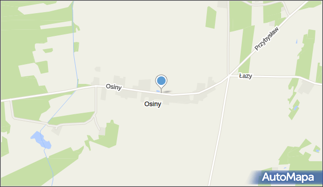 Osiny gmina Zagórów, Osiny, mapa Osiny gmina Zagórów
