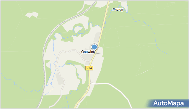 Osowiec gmina Cewice, Osowiec, mapa Osowiec gmina Cewice