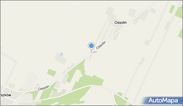Ossolin gmina Liw, Ossolin, mapa Ossolin gmina Liw