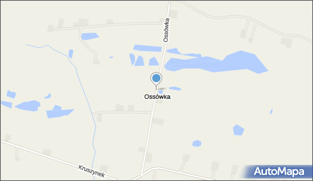 Ossówka gmina Koneck, Ossówka, mapa Ossówka gmina Koneck