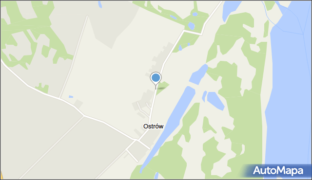 Ostrów gmina Magnuszew, Ostrów, mapa Ostrów gmina Magnuszew