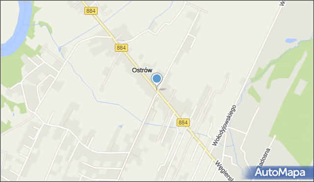 Ostrów gmina Przemyśl, Ostrów, mapa Ostrów gmina Przemyśl