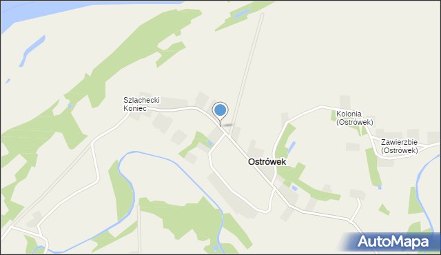 Ostrówek gmina Gawłuszowice, Ostrówek, mapa Ostrówek gmina Gawłuszowice