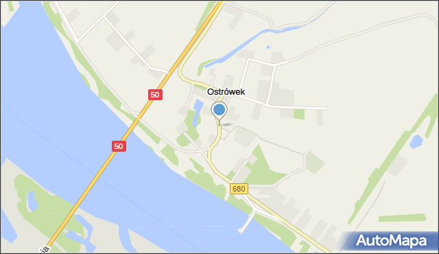 Ostrówek gmina Karczew, Ostrówek, mapa Ostrówek gmina Karczew