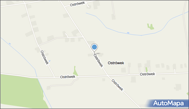 Ostrówek gmina Trzeszczany, Ostrówek, mapa Ostrówek gmina Trzeszczany