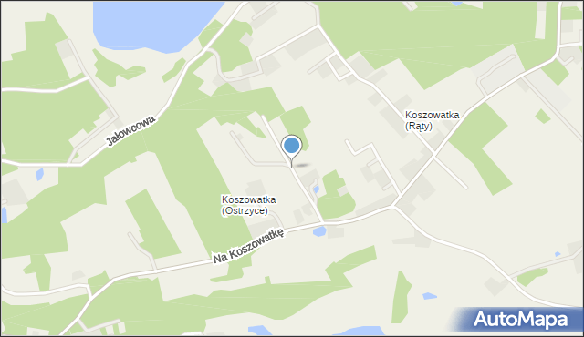 Ostrzyce gmina Somonino, Osiedle Nad Trzebnem, mapa Ostrzyce gmina Somonino