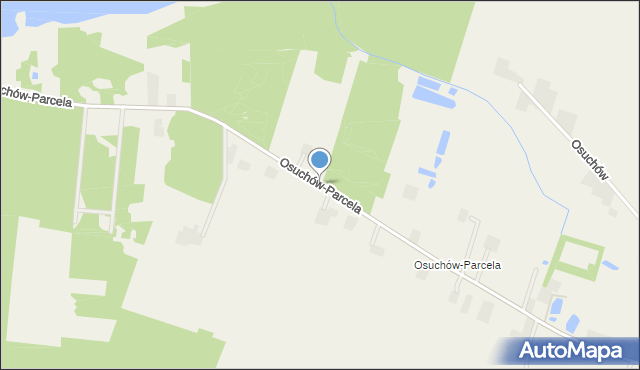 Osuchów gmina Koźminek, Osuchów-Parcela, mapa Osuchów gmina Koźminek