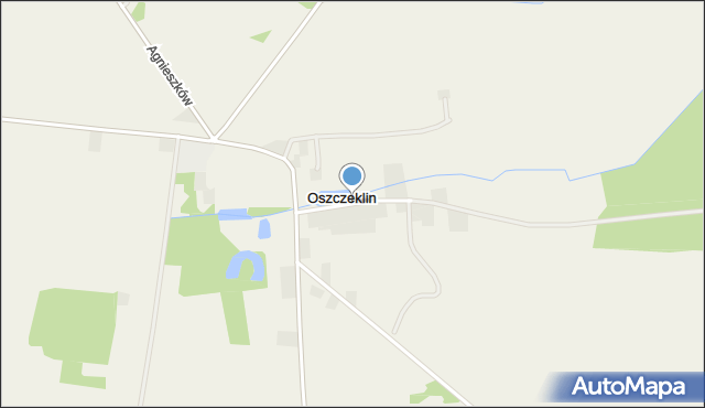 Oszczeklin, Oszczeklin, mapa Oszczeklin