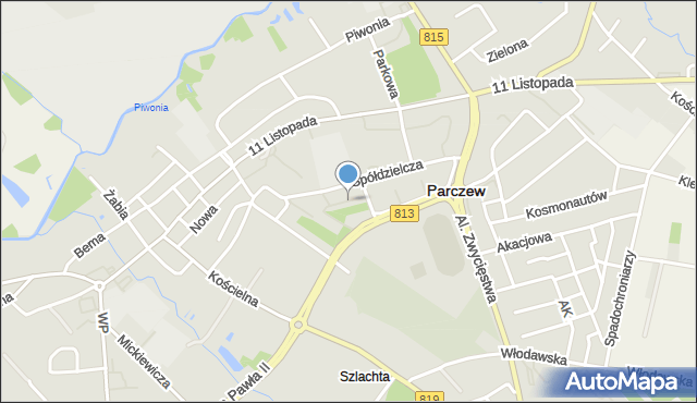 Parczew, Osiedlowa, mapa Parczew