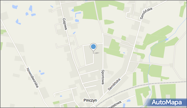 Pinczyn, Osiedle przy Rondzie, mapa Pinczyn