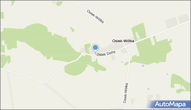 Płęsy, Osiek Dolny, mapa Płęsy