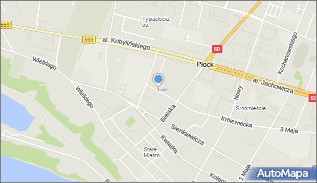 Płock, Ostatnia, mapa Płock
