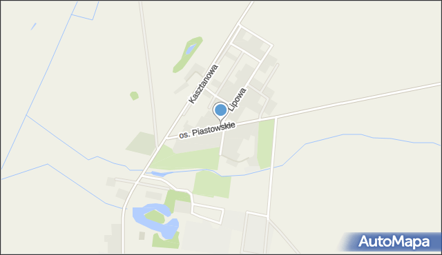Popowo Kościelne gmina Mieścisko, Osiedle Piastowskie, mapa Popowo Kościelne gmina Mieścisko