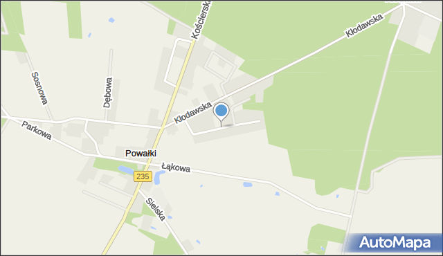 Powałki, Osiedlowa, mapa Powałki