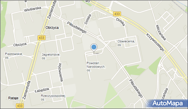 Poznań, Osiedle Powstań Narodowych, mapa Poznania