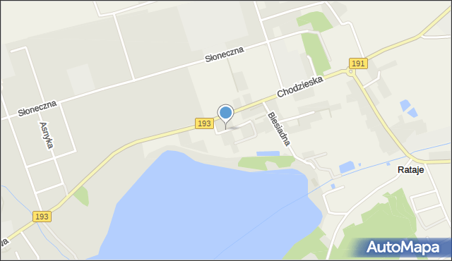 Rataje gmina Chodzież, Osiedle Klonowe, mapa Rataje gmina Chodzież