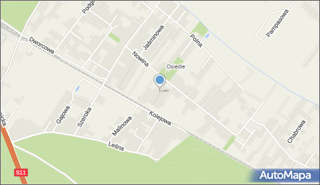 Robakowo gmina Kórnik, Osiedle Tygrysie, mapa Robakowo gmina Kórnik
