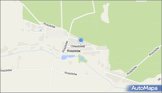 Roszków gmina Jarocin, Osiedlowa, mapa Roszków gmina Jarocin