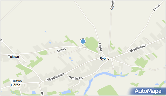 Rybno gmina Wyszków, Osiedlowa, mapa Rybno gmina Wyszków