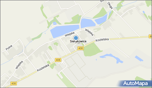 Sierakowice gmina Sośnicowice, Osiedlowa, mapa Sierakowice gmina Sośnicowice