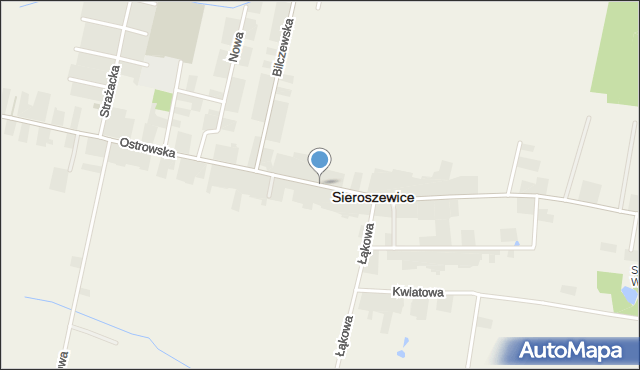 Sieroszewice, Ostrowska, mapa Sieroszewice