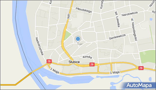 Słubice, Osiedle Słowiańskie, mapa Słubice