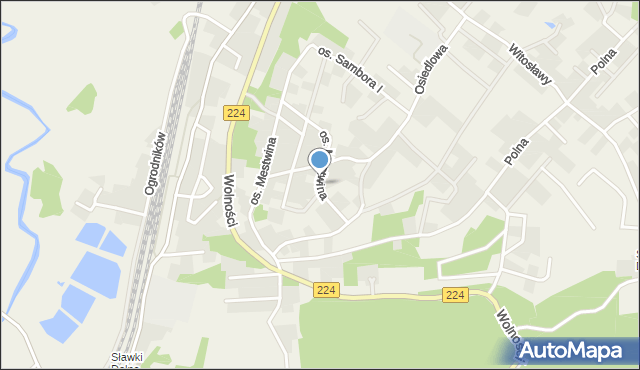 Somonino, Osiedle Mestwina, mapa Somonino