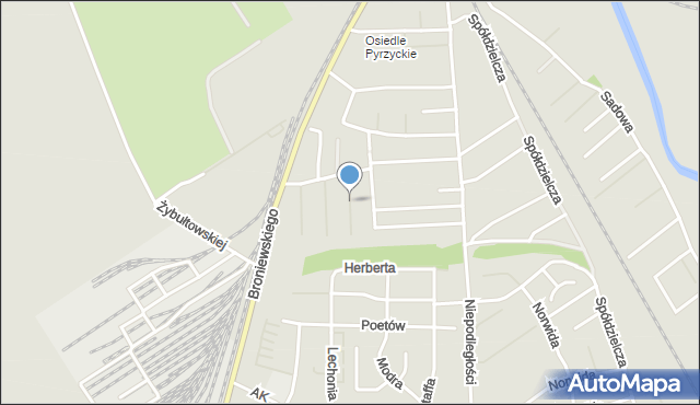 Stargard, Osiedle Pyrzyckie, mapa Stargard