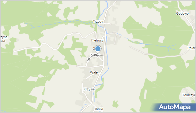 Stryszawa, Osiedle Jurki, mapa Stryszawa