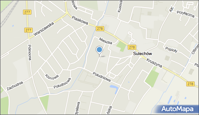 Sulechów powiat zielonogórski, Osiedle Nadodrzańskie, mapa Sulechów powiat zielonogórski