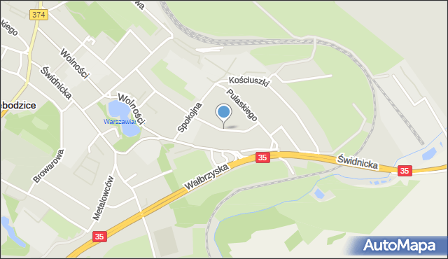 Świebodzice, Osiedle Sudeckie, mapa Świebodzice
