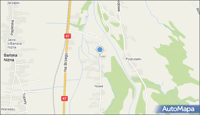 Szaflary, Osiedle Nowe, mapa Szaflary