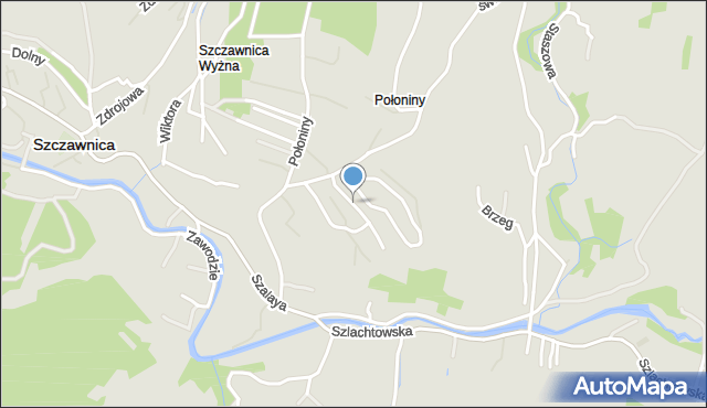 Szczawnica, Osiedle Dwudziestolecia, mapa Szczawnica
