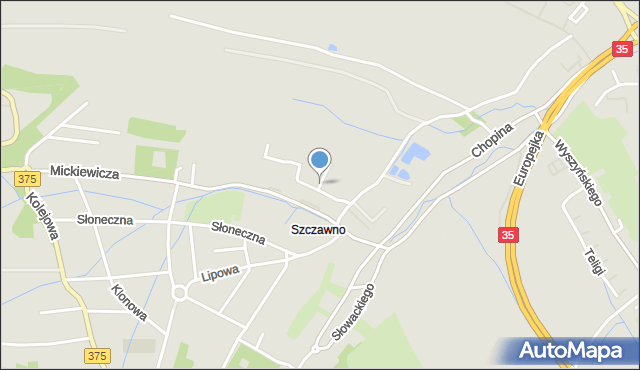 Szczawno-Zdrój, Osiedle Solicowo, mapa Szczawno-Zdrój