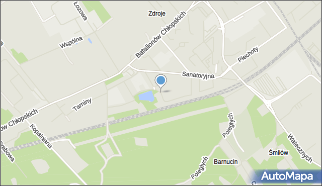 Szczecin, Osiedleńcza, mapa Szczecina