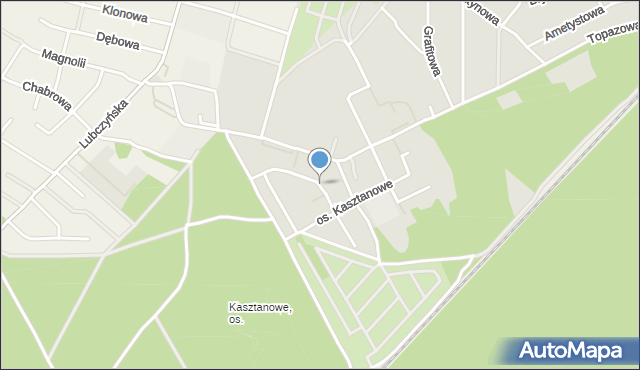 Szczecin, Osiedle Kasztanowe, mapa Szczecina