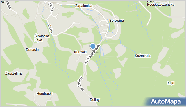 Szczyrk, Osiedle Kazimierula, mapa Szczyrk