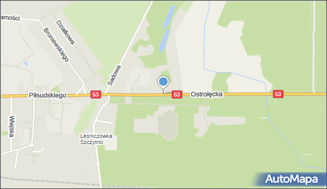 Szczytno, Ostrołęcka, mapa Szczytno