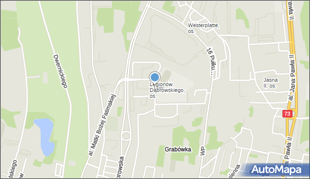 Tarnów, Osiedle Legionów Henryka Dąbrowskiego, mapa Tarnów