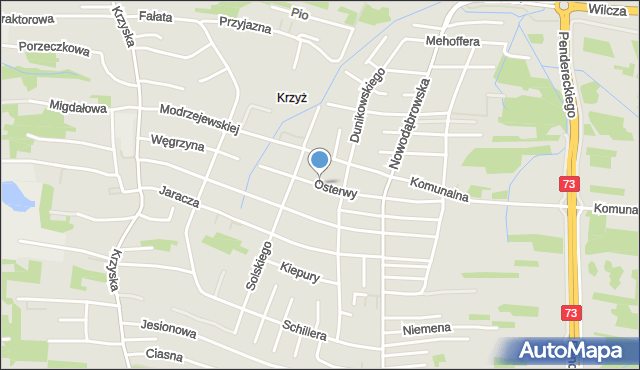 Tarnów, Osterwy Juliusza, mapa Tarnów