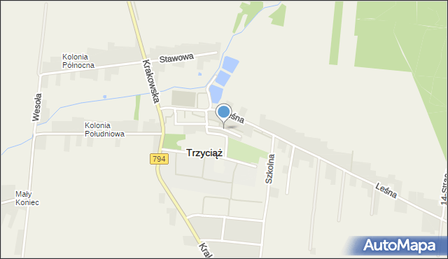 Trzyciąż, Osiedle Wrzosowe, mapa Trzyciąż