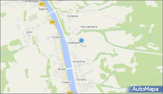 Tylmanowa, Osiedle Kaletówka, mapa Tylmanowa